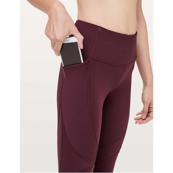 Lululemon On Repeat 7/8 Tights Women’s Size‎ 6 Dark Adobe High Rise Style W5BH4S - Picture 4 of 12
